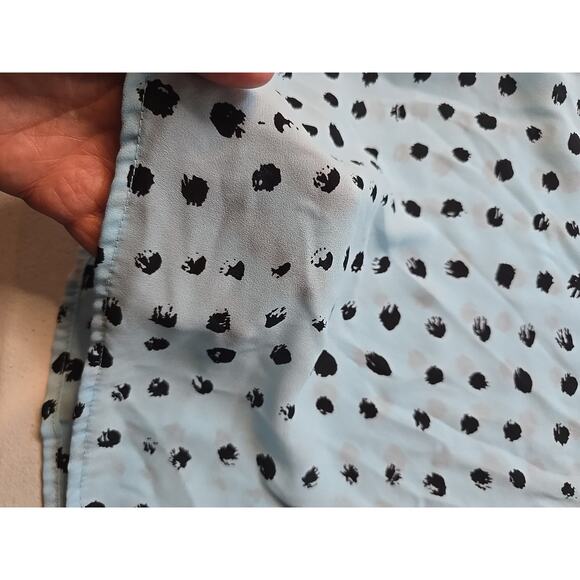 W Worthington Women's Top Size PXL 3/4 Sleeve Light‎ Blue Blouse - Picture 4 of 7